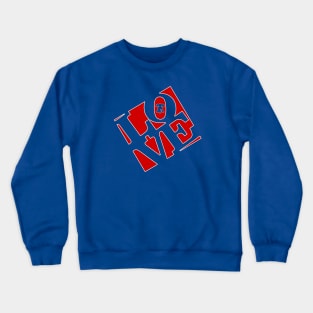 Brotherly Love Philly Red White and Blue Crewneck Sweatshirt